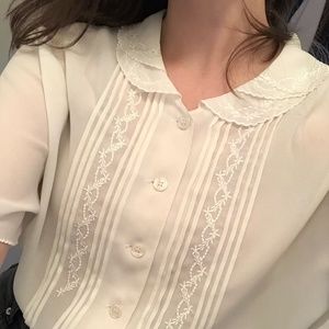 Vintage White Blouse